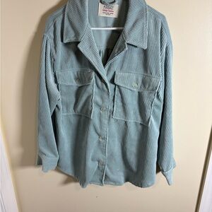 Ashley By 26 International Women's Utility Corduroy Jacket - Soft Blue